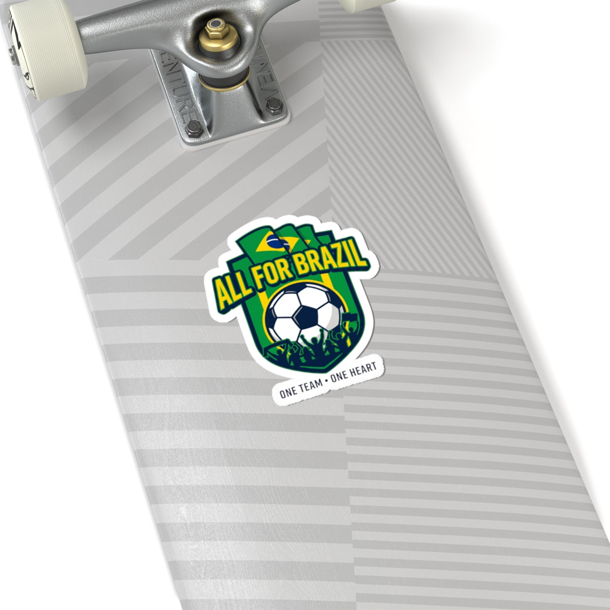 All For Brazil Soccer Crest Kiss-Cut Stickers | country pride, retro soccer