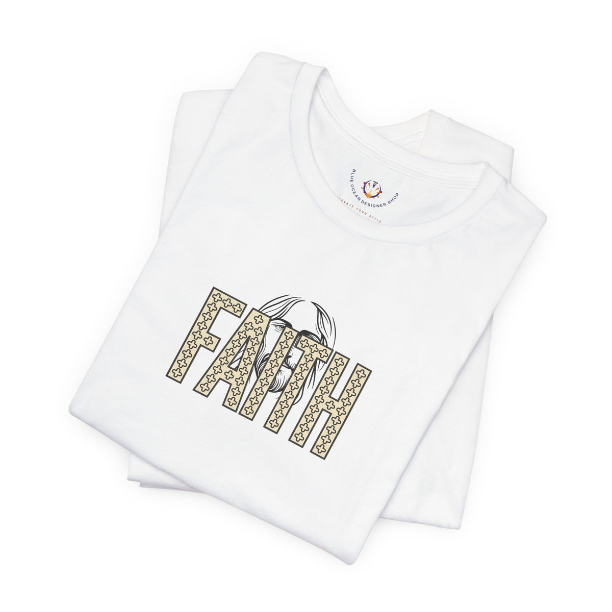 Faith Graphic Tee — Jesus Face Christian T-Shirt