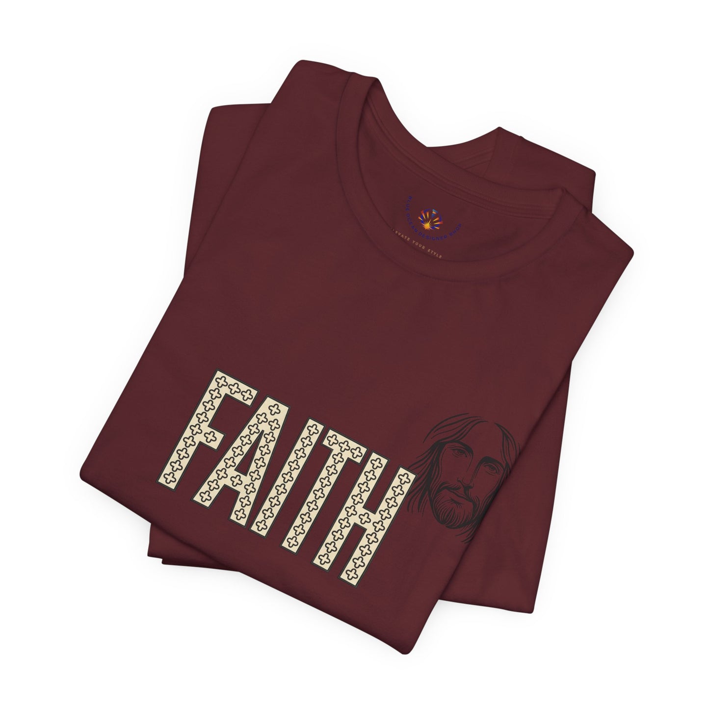 Faith Graphic Tee — Jesus Face Christian T-Shirt