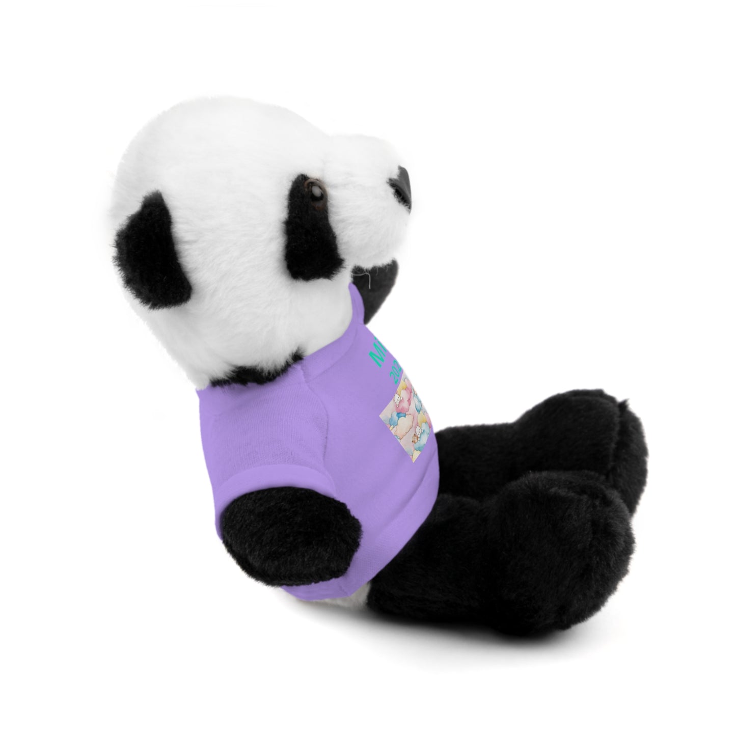 Personalized Plush Bear with Custom Tee — Cute Candy Print & Name