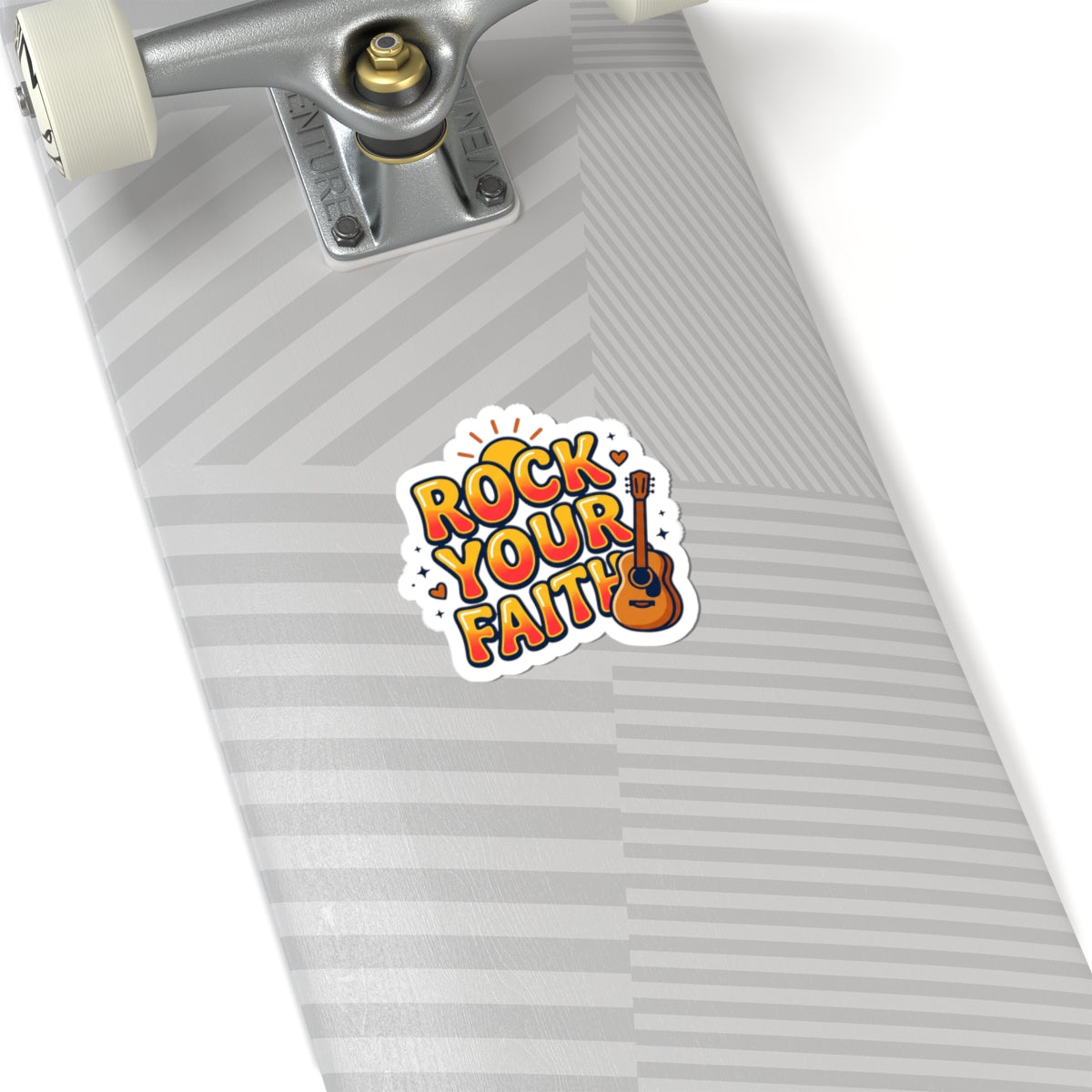 Rock Your Faith Sticker | Christian encouragement, retro groovy pastel