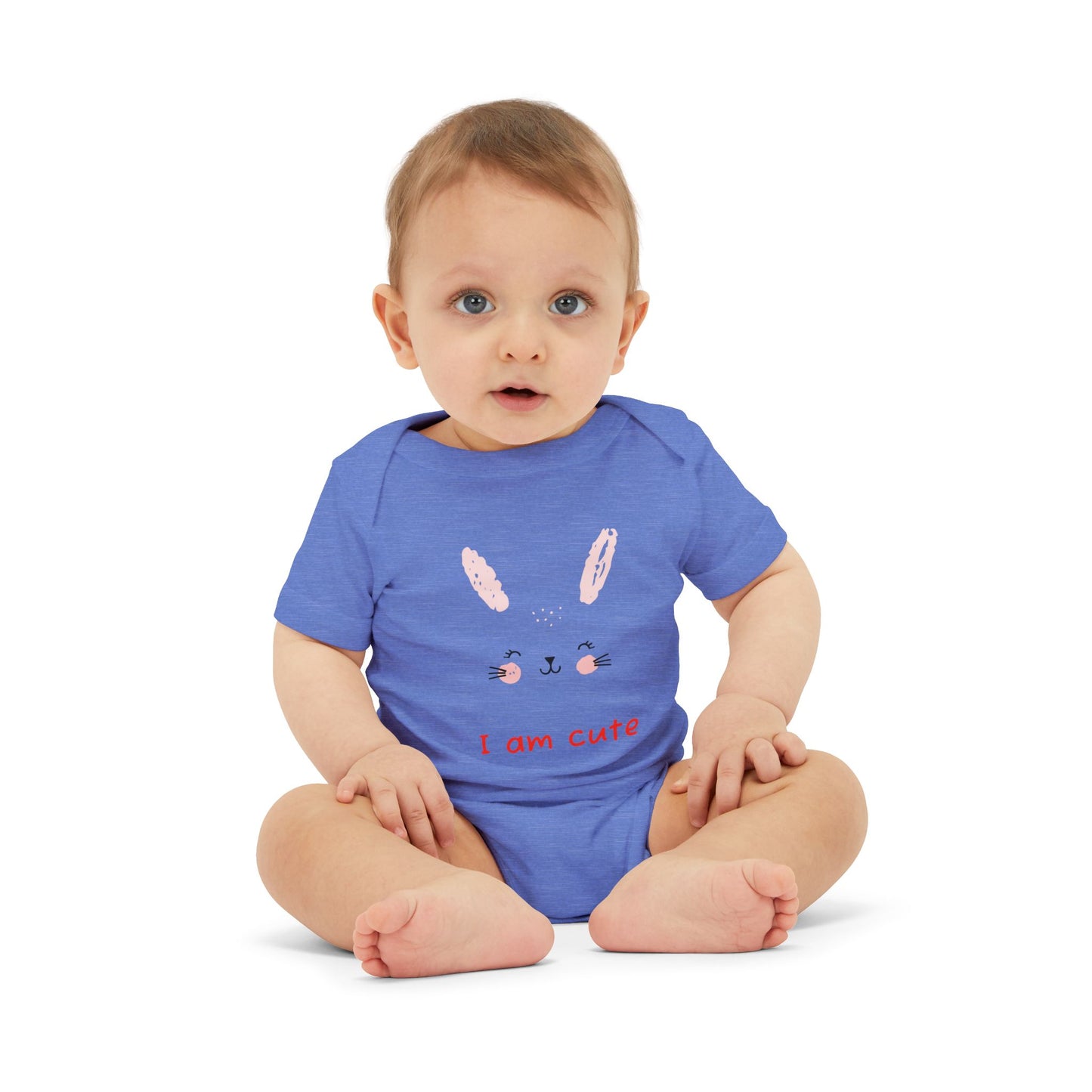 Baby Bunny Onesie - Cute Pink Rabbit Face Infant Bodysuit