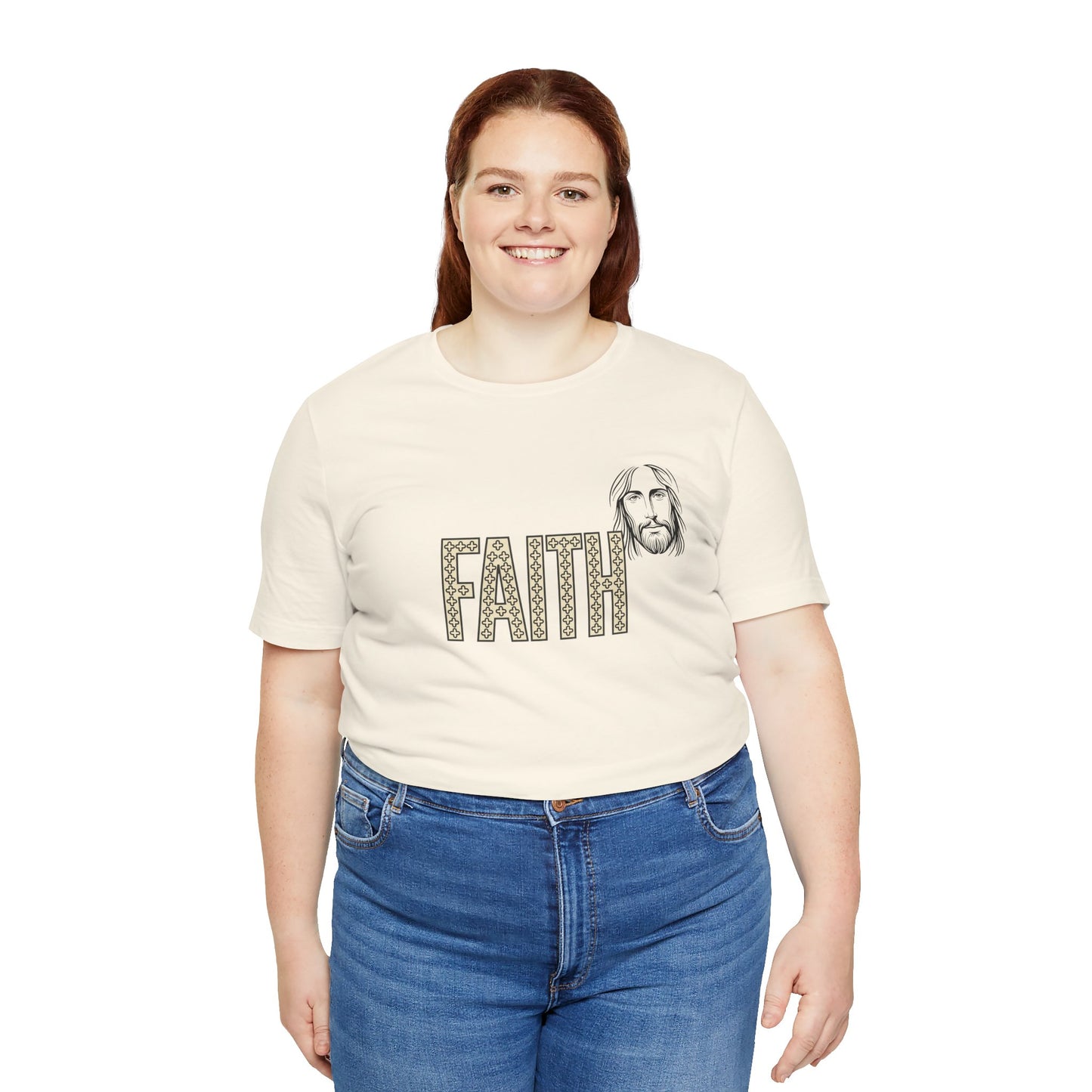 Faith Graphic Tee — Jesus Face Christian T-Shirt