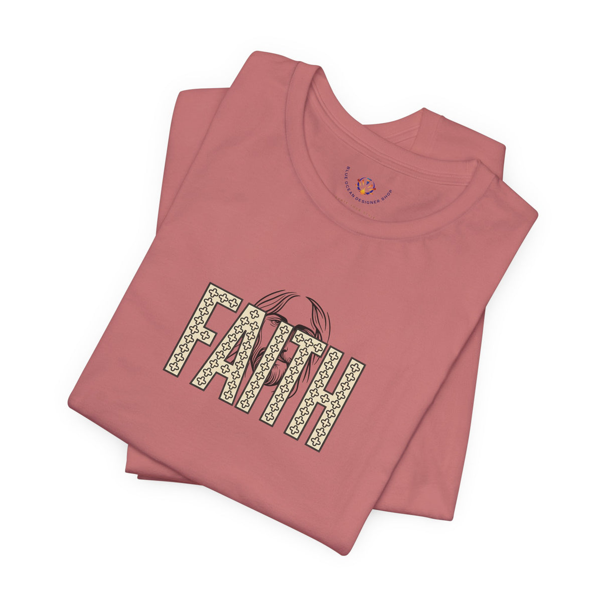 Faith Graphic Tee — Jesus Face Christian T-Shirt