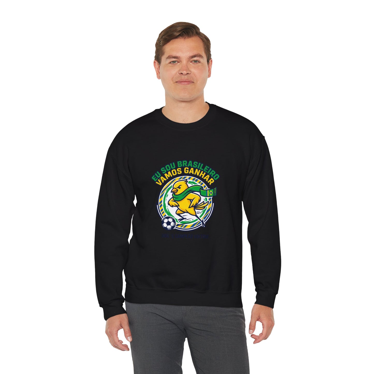 Brazil Retro Soccer Crest Sweatshirt | country pride, championship season