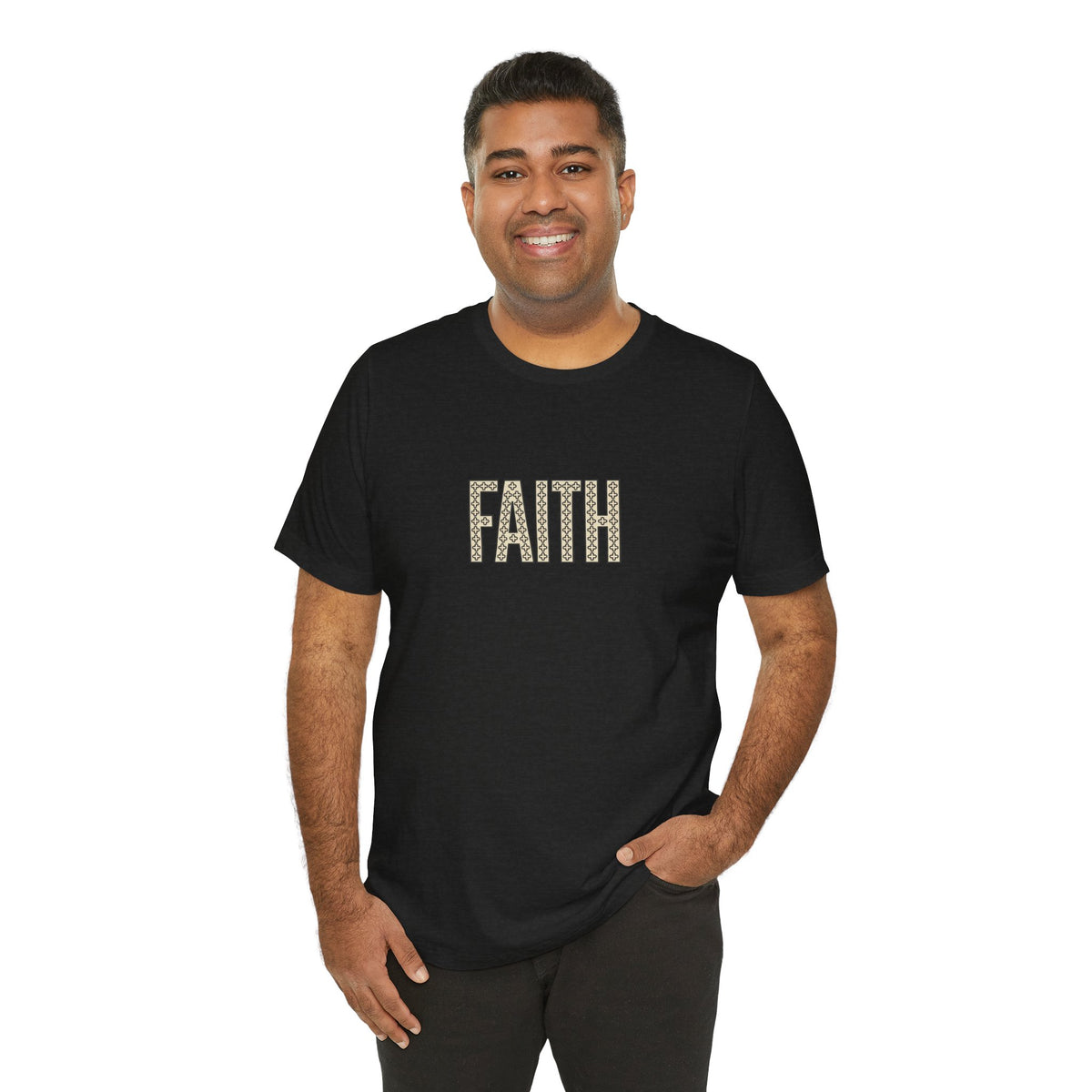 Faith Graphic Tee — Jesus Face Christian T-Shirt
