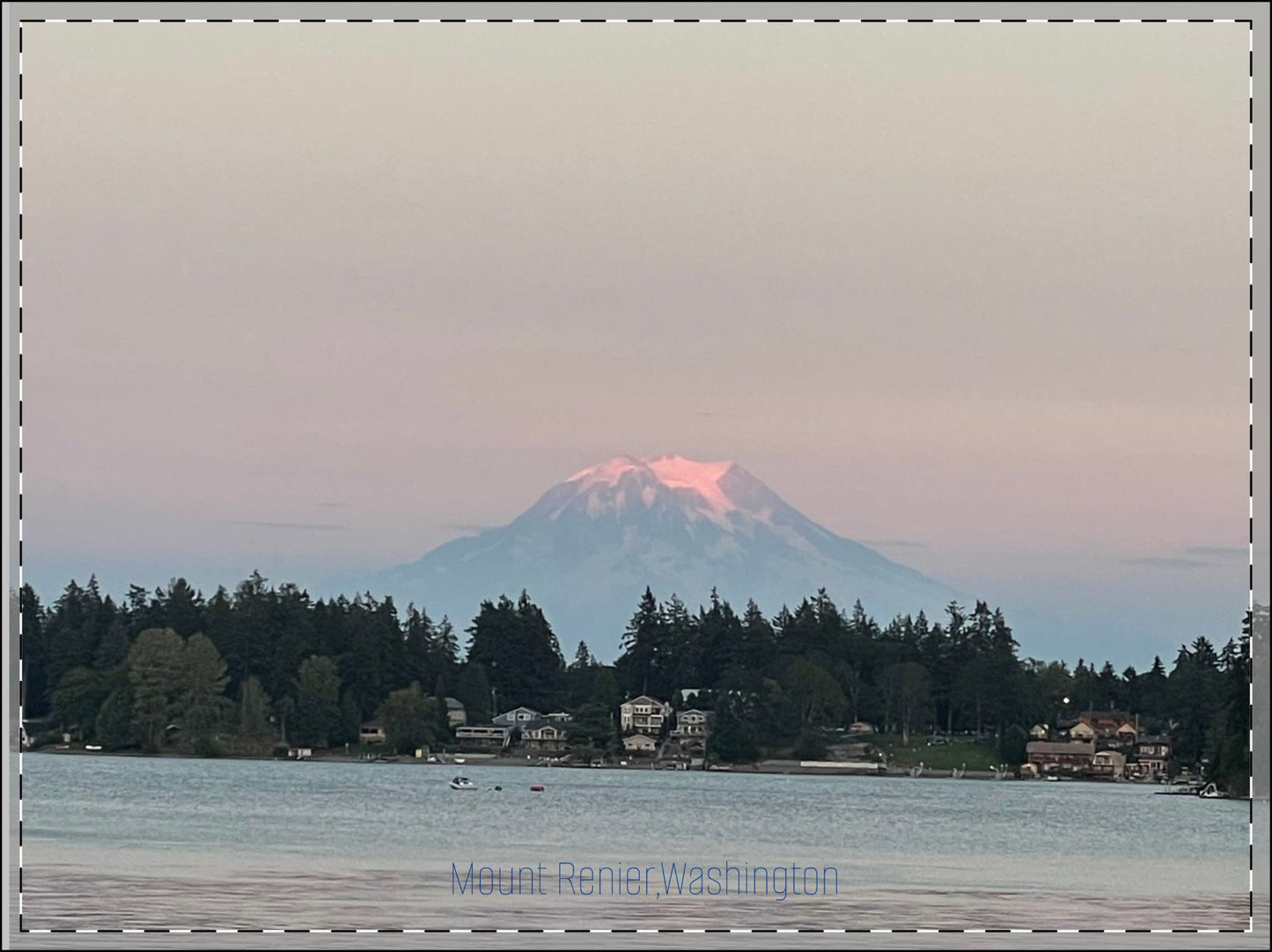 Poster - Mount Renier WA, Multi-Color Framed Design