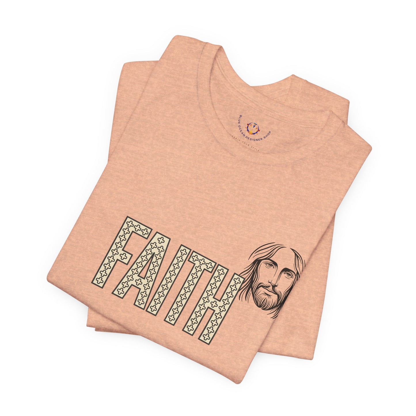 Faith Graphic Tee — Jesus Face Christian T-Shirt