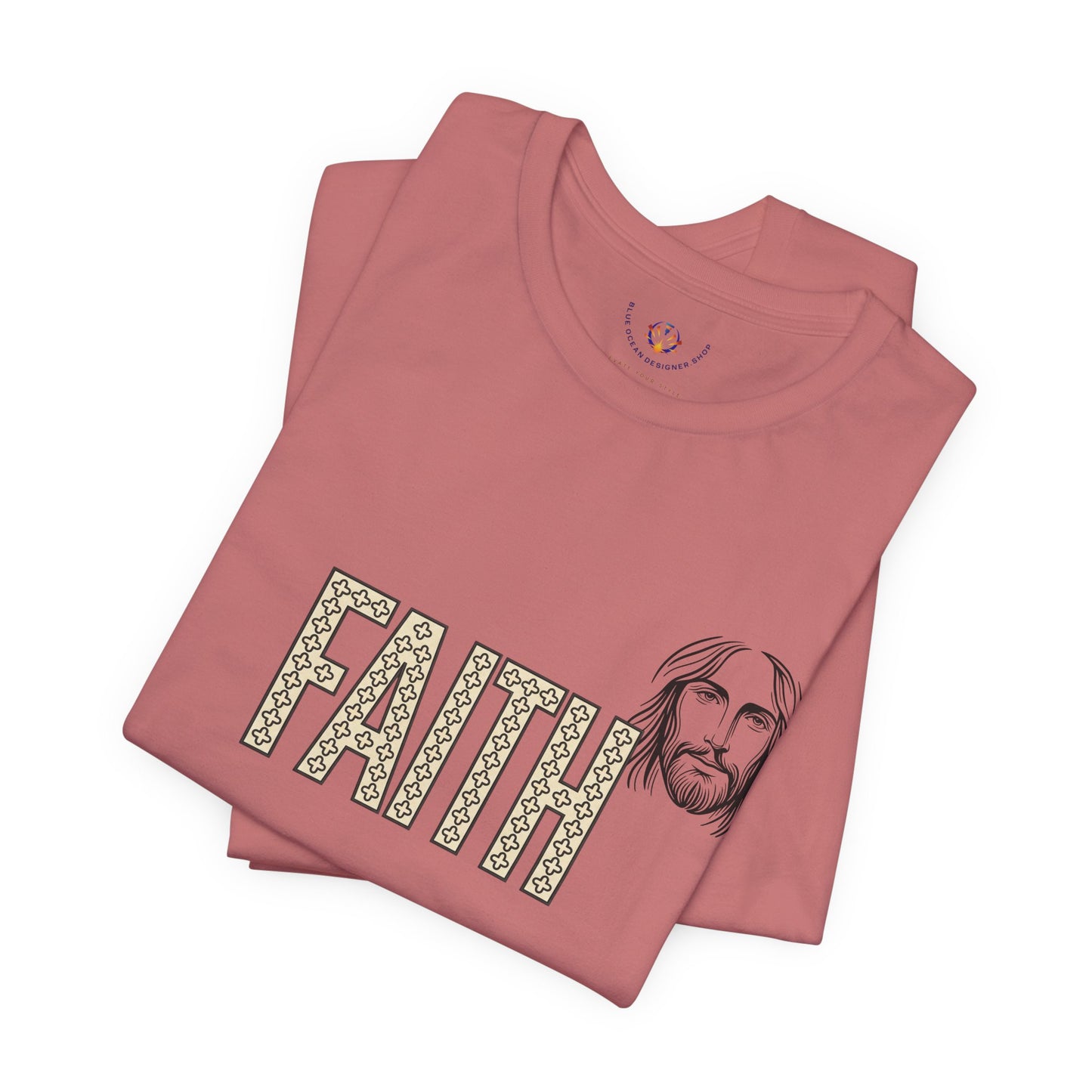 Faith Graphic Tee — Jesus Face Christian T-Shirt