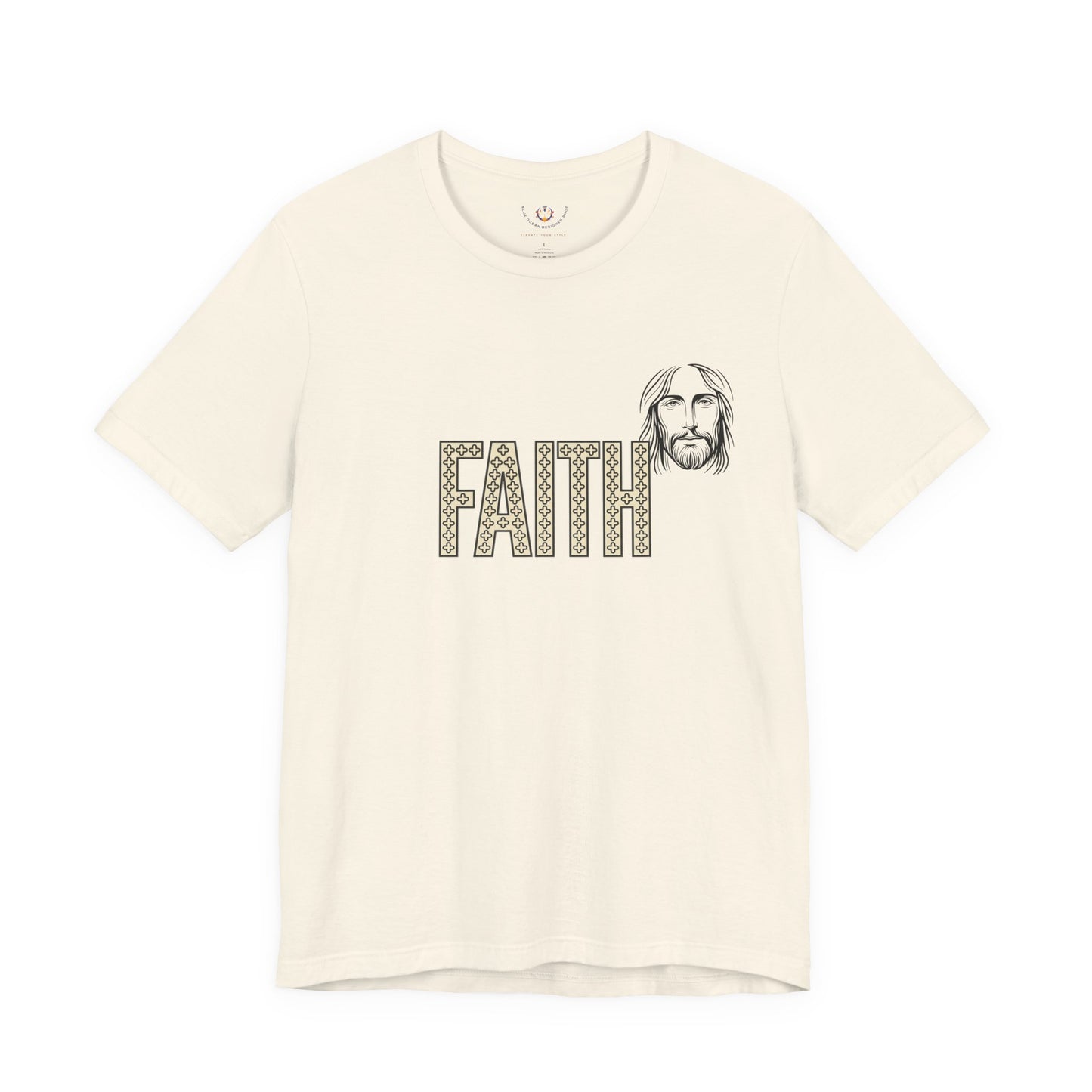 Faith Graphic Tee — Jesus Face Christian T-Shirt
