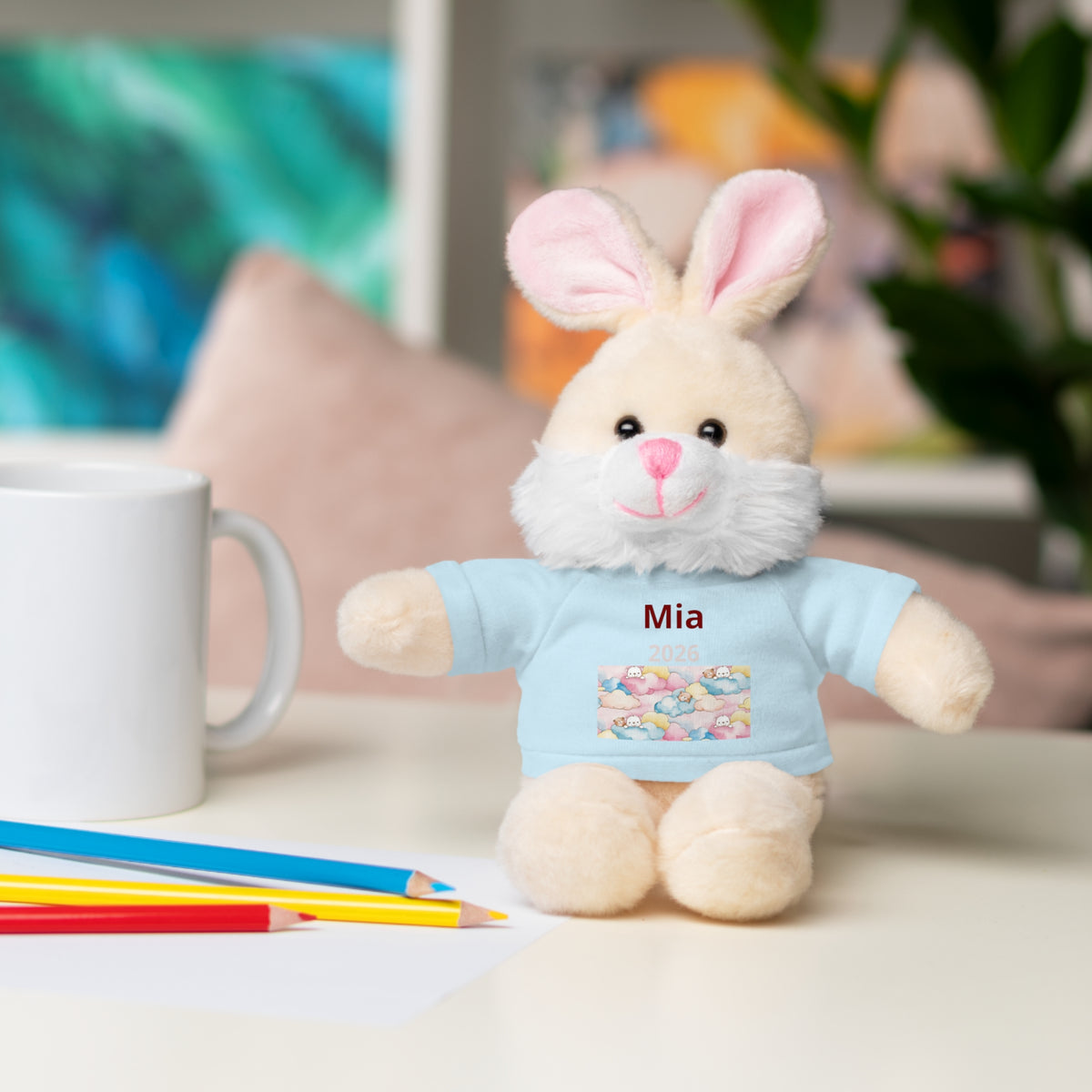 Personalized Plush Bear with Custom Tee — Cute Plush Print & Name