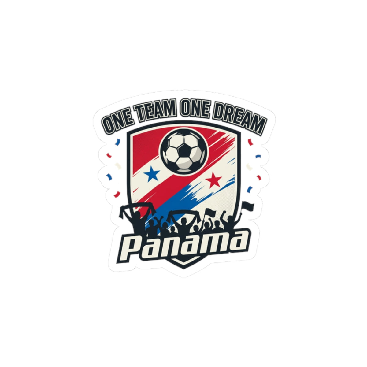 Panama Soccer Crest Kiss-Cut Sticker | country pride, retro soccer