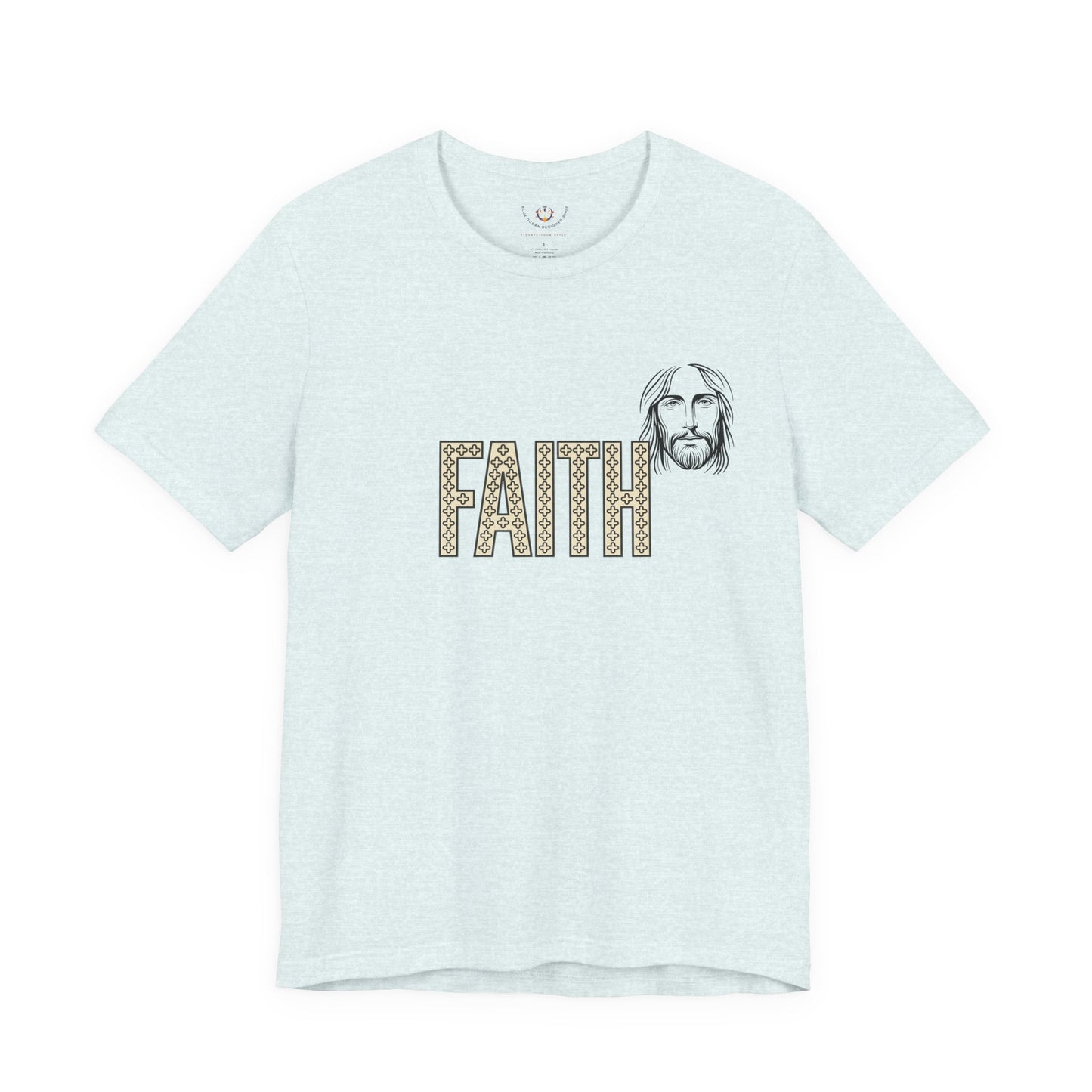 Faith Graphic Tee — Jesus Face Christian T-Shirt