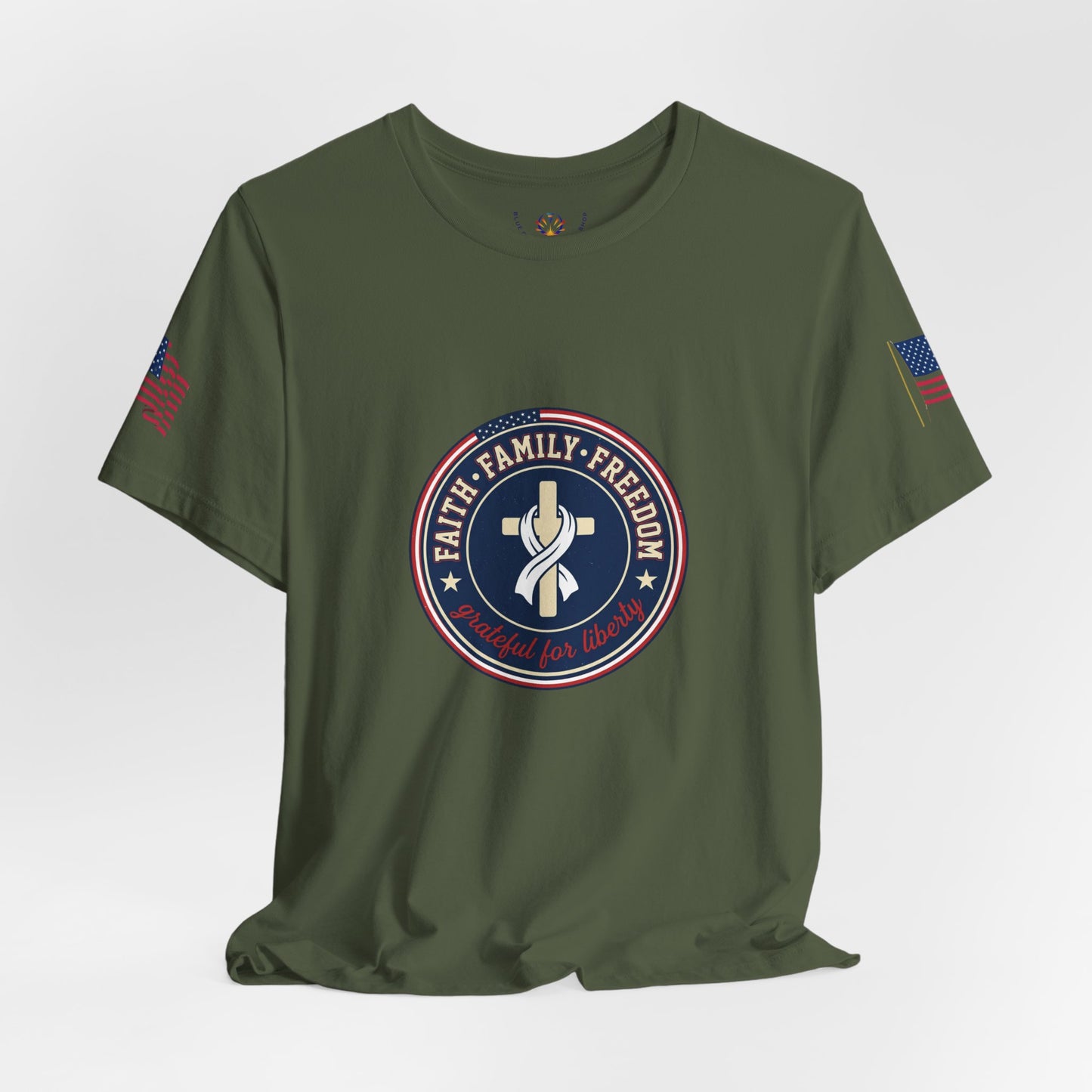 Faith Family Freedom Tee | Patriotic, Faith-Based July 4th Vintage Americana