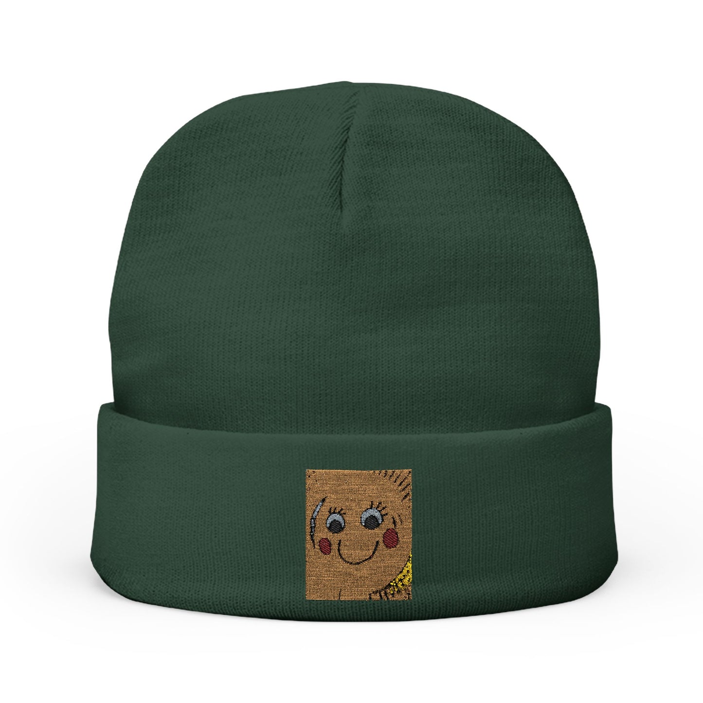 Beanie Hat (Embroidered Knit)