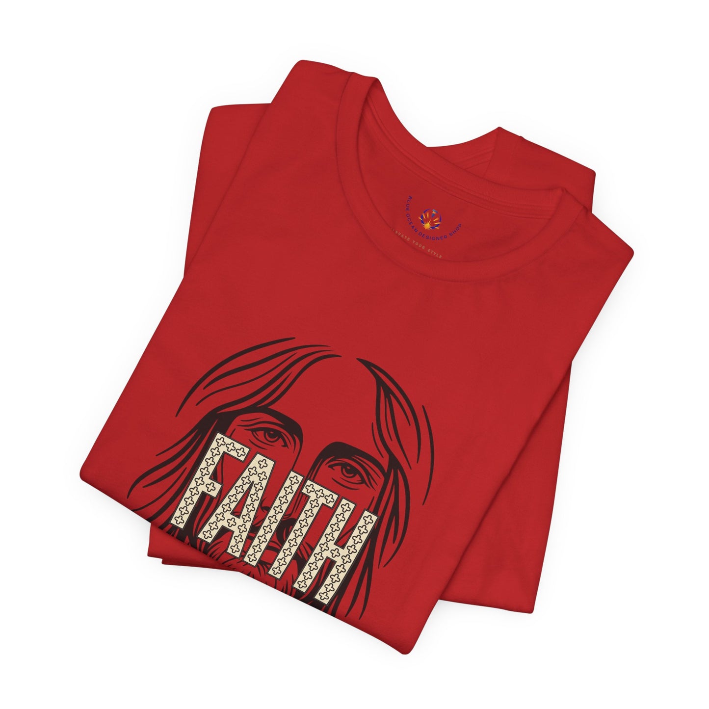 Faith Graphic Tee — Jesus Face Christian T-Shirt