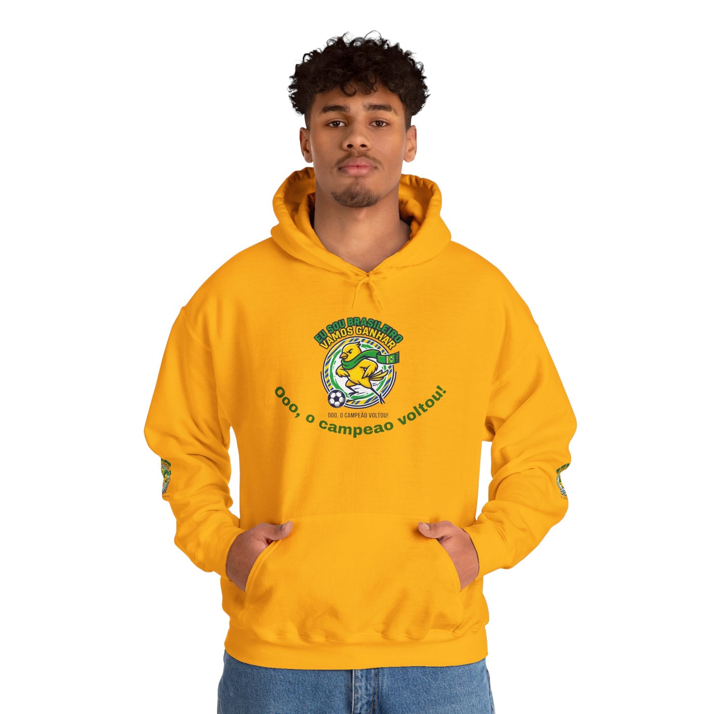 Brazil Retro Soccer Hoodie | national colors, supporters