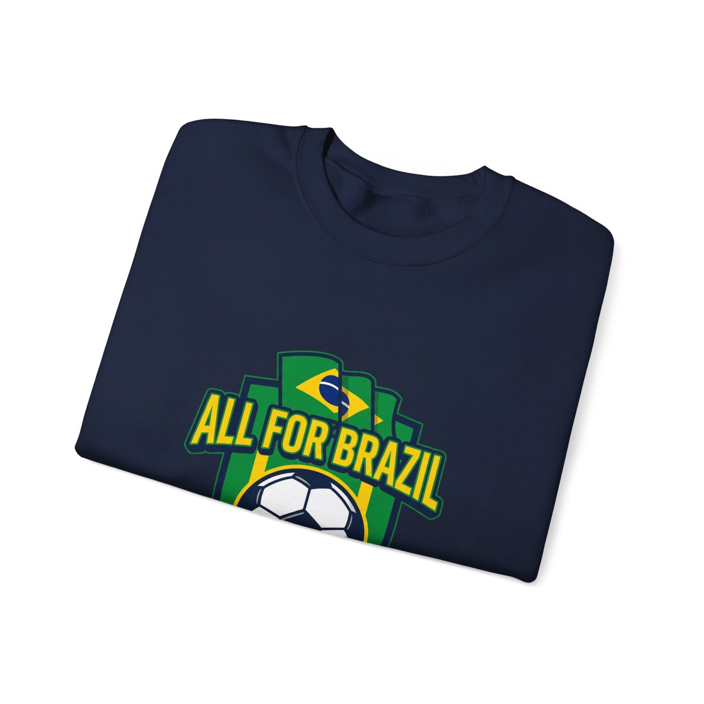 All For Brazil Crewneck Sweatshirt | Country Pride, Retro Soccer