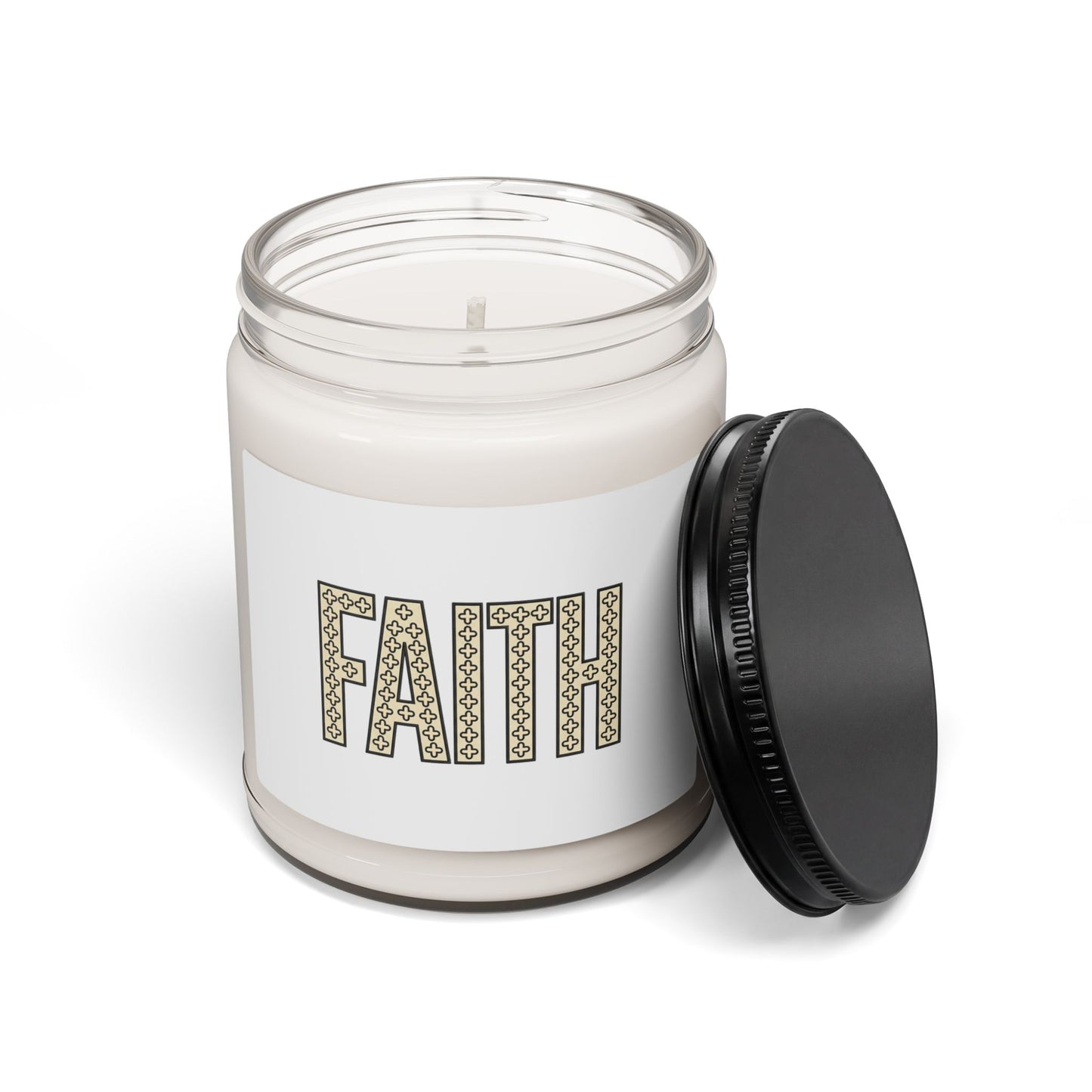 Faith groovy pattern Candle | Christian encouragement, pastel scripture vibe
