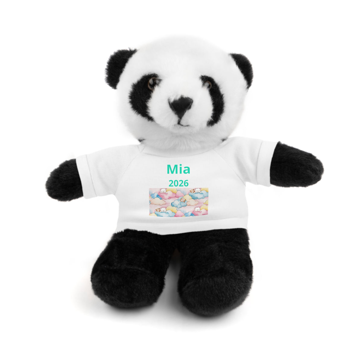 Personalized Plush Bear with Custom Tee — Cute Candy Print & Name
