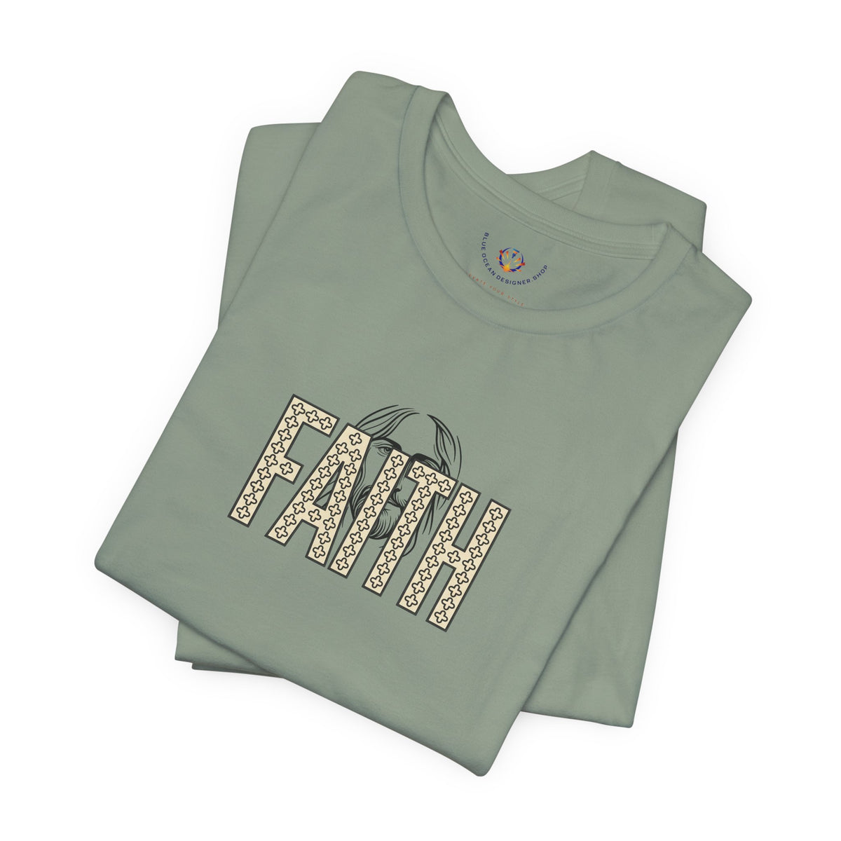Faith Graphic Tee — Jesus Face Christian T-Shirt