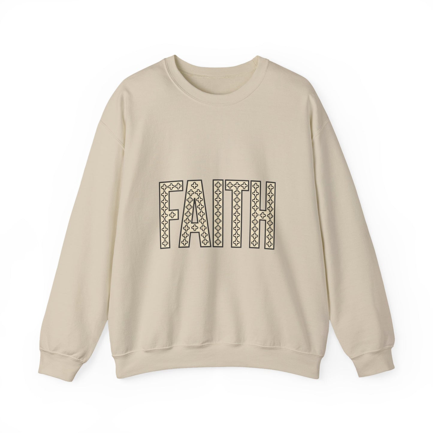 Faith groovy lettering Sweatshirt | Christian encouragement, pastel retro