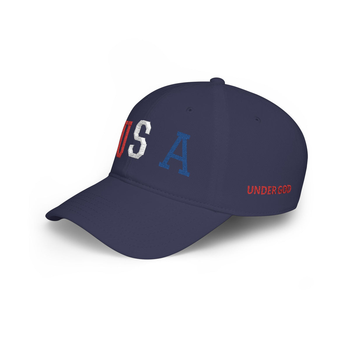 USA Embroidered Baseball Cap — Low Profile Patriotic Hat