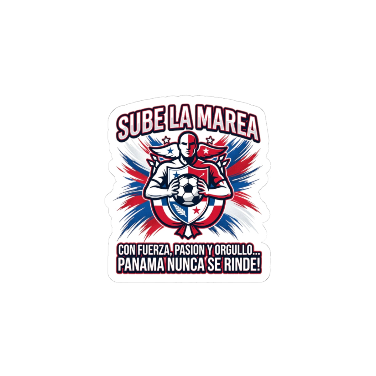 Sube La Marea Panama Pride Kiss-Cut Sticker | Retro Soccer, National Colors