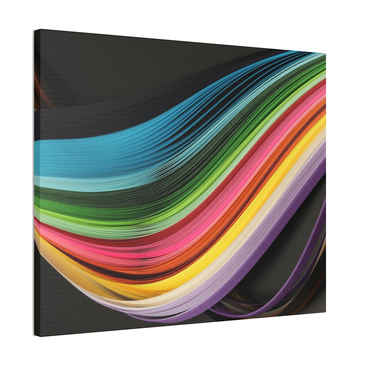 Abstract Rainbow Wave Canvas Print — Stretched 0.75" Wall Art