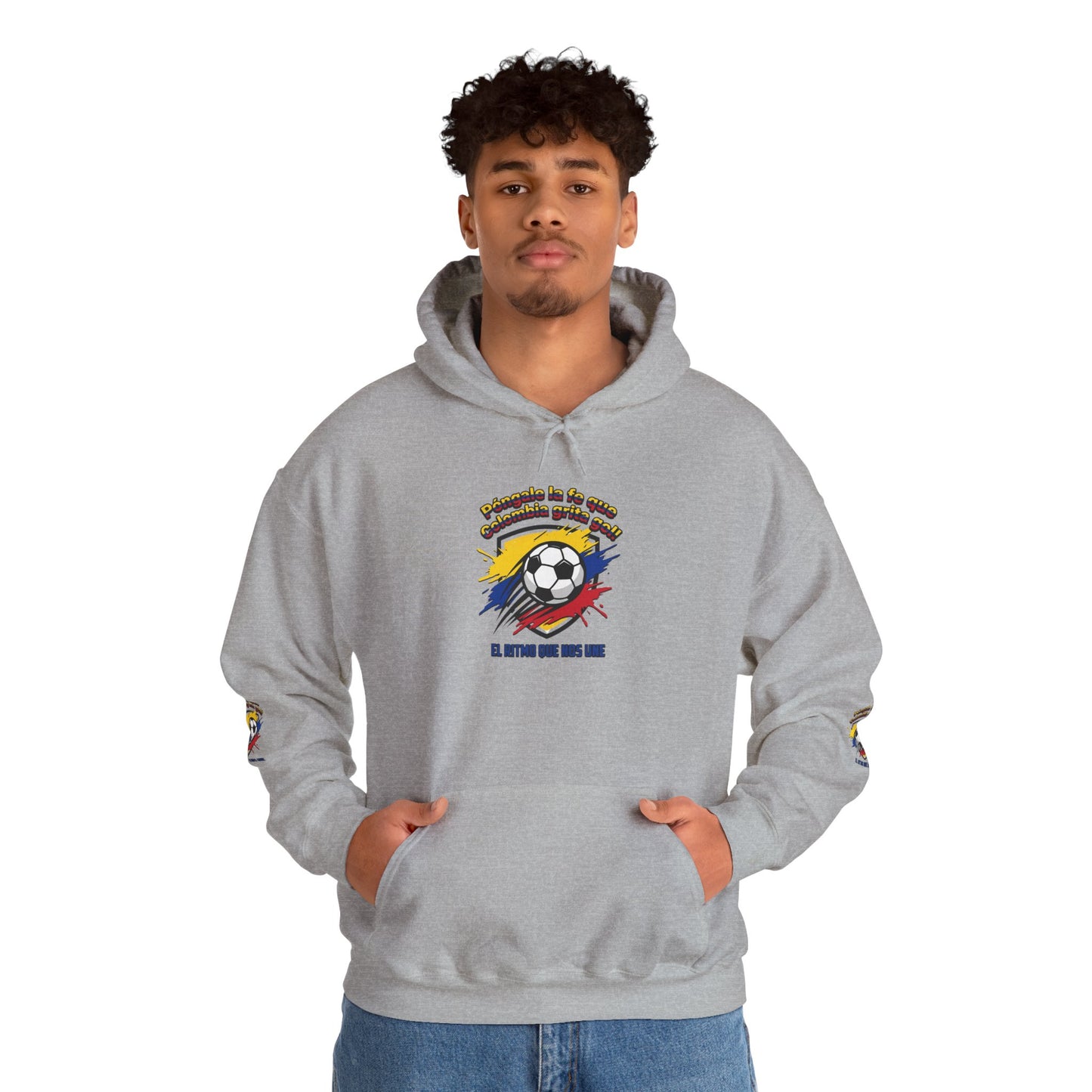 Colombia Pride Soccer Crest Hoodie | retro soccer, national colors