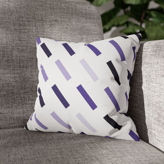Geometric Purple Stripe Decorative Pillowcase
