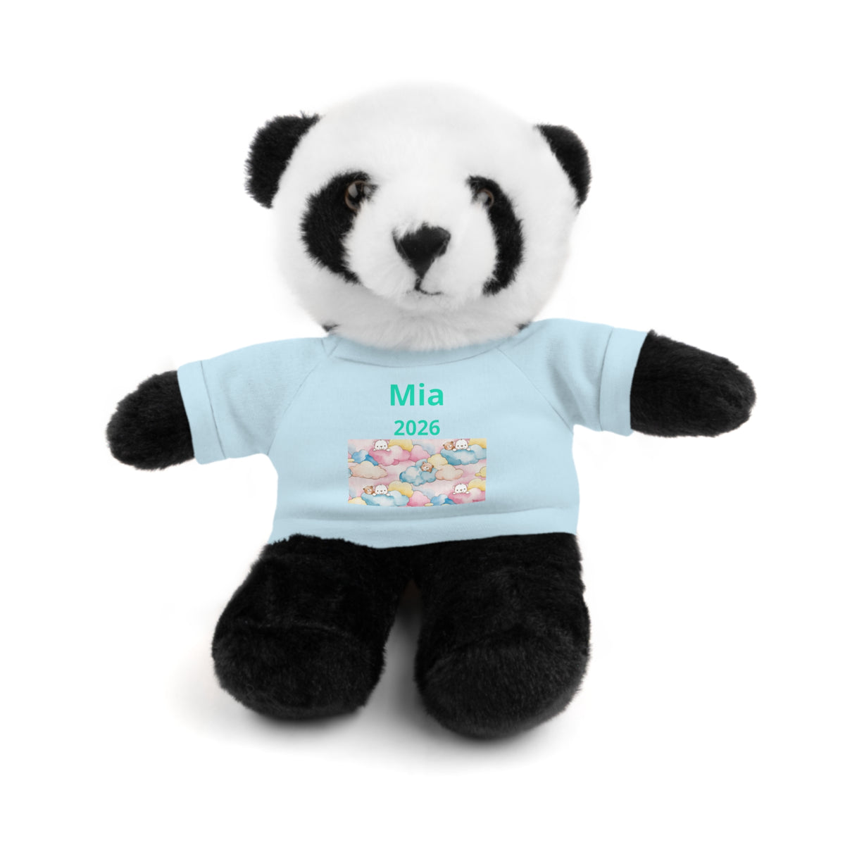 Personalized Plush Bear with Custom Tee — Cute Candy Print & Name