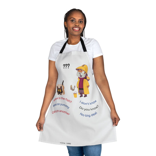 Apron, Fish Design, 2-Color Straps