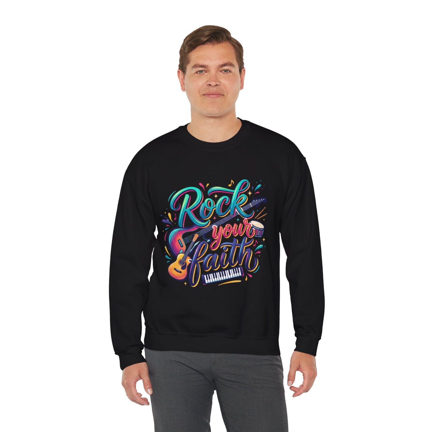 Rock Your Faith Sweatshirt — Christian Music Graphic Crewneck