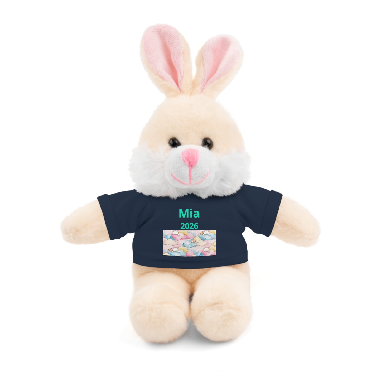 Personalized Plush Bear with Custom Tee — Cute Candy Print & Name