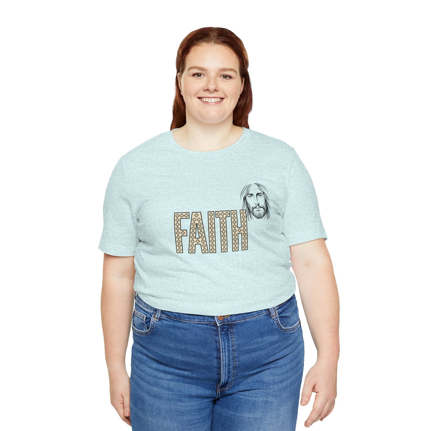 Faith Graphic Tee — Jesus Face Christian T-Shirt