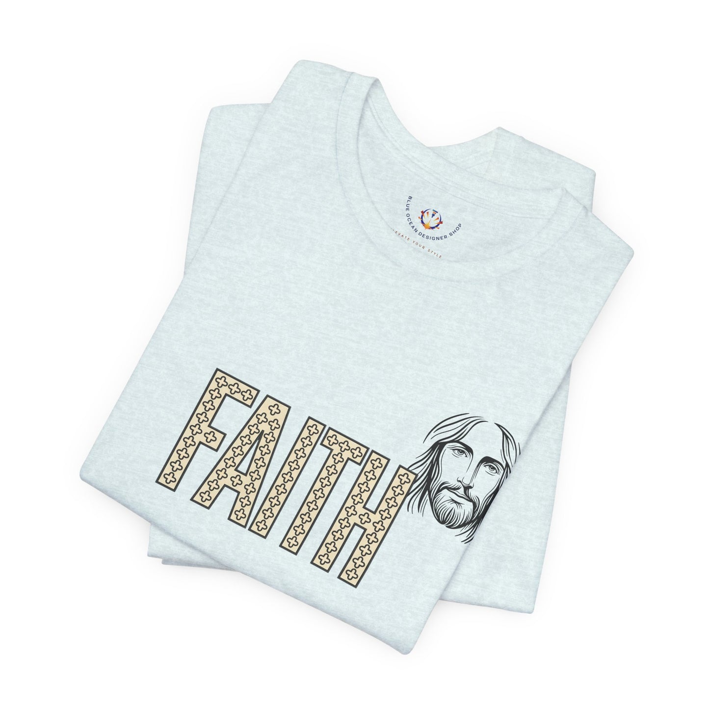 Faith Graphic Tee — Jesus Face Christian T-Shirt