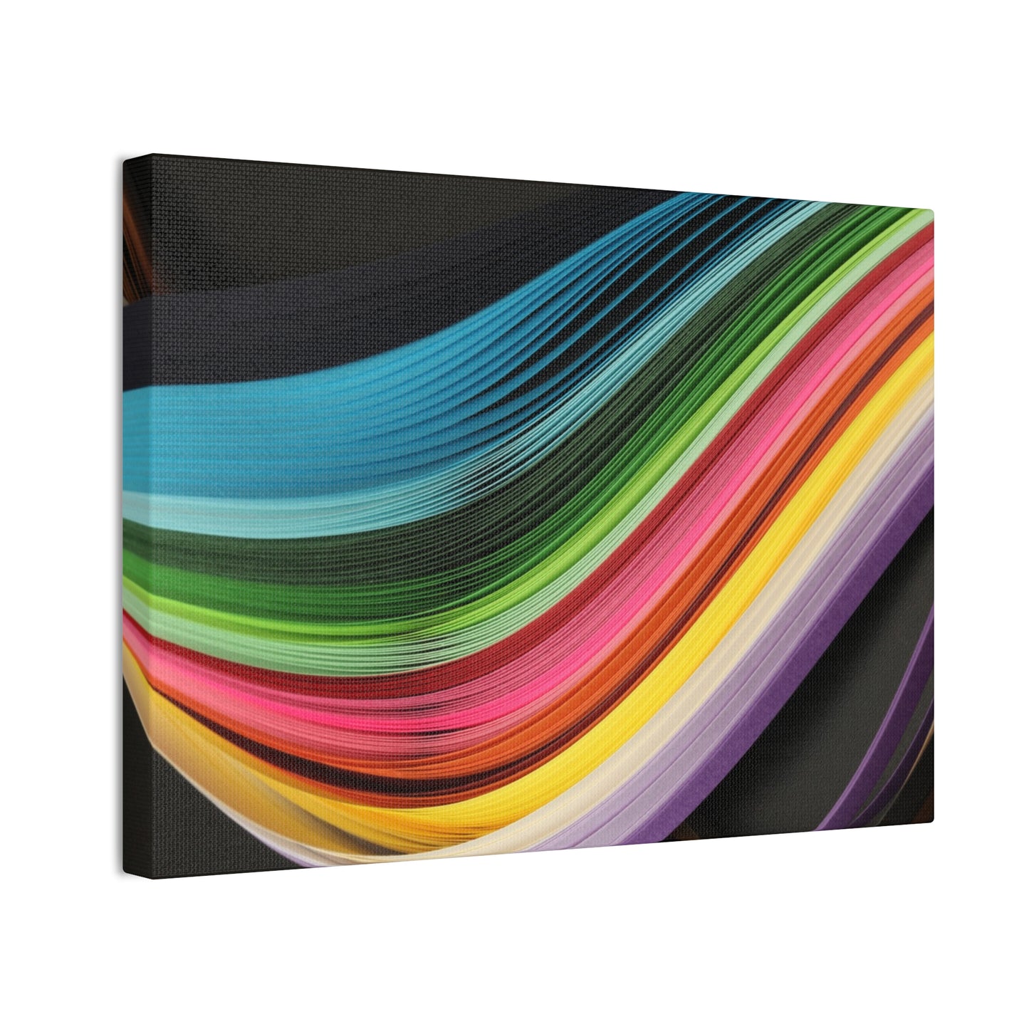 Abstract Rainbow Wave Canvas Print — Stretched 0.75" Wall Art