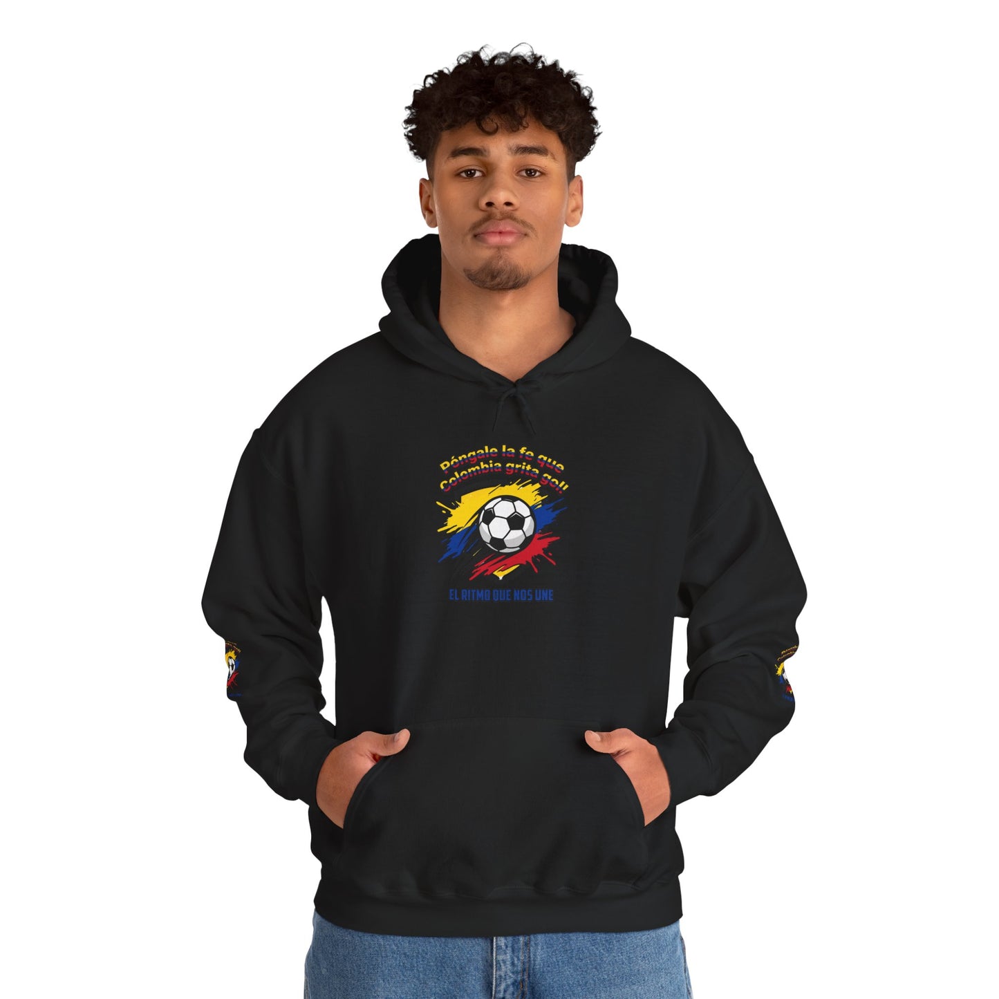 Colombia Pride Soccer Crest Hoodie | retro soccer, national colors