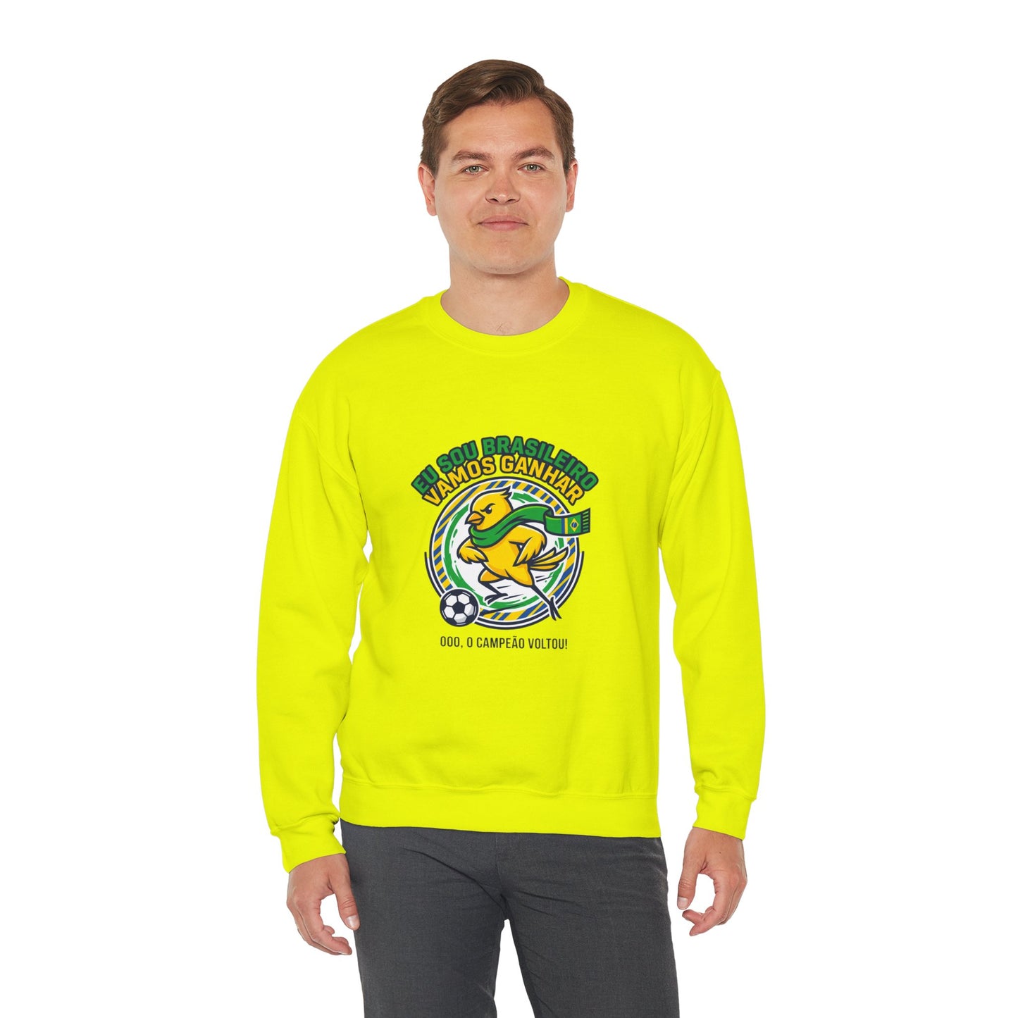 Brazil Retro Soccer Crest Sweatshirt | country pride, championship season