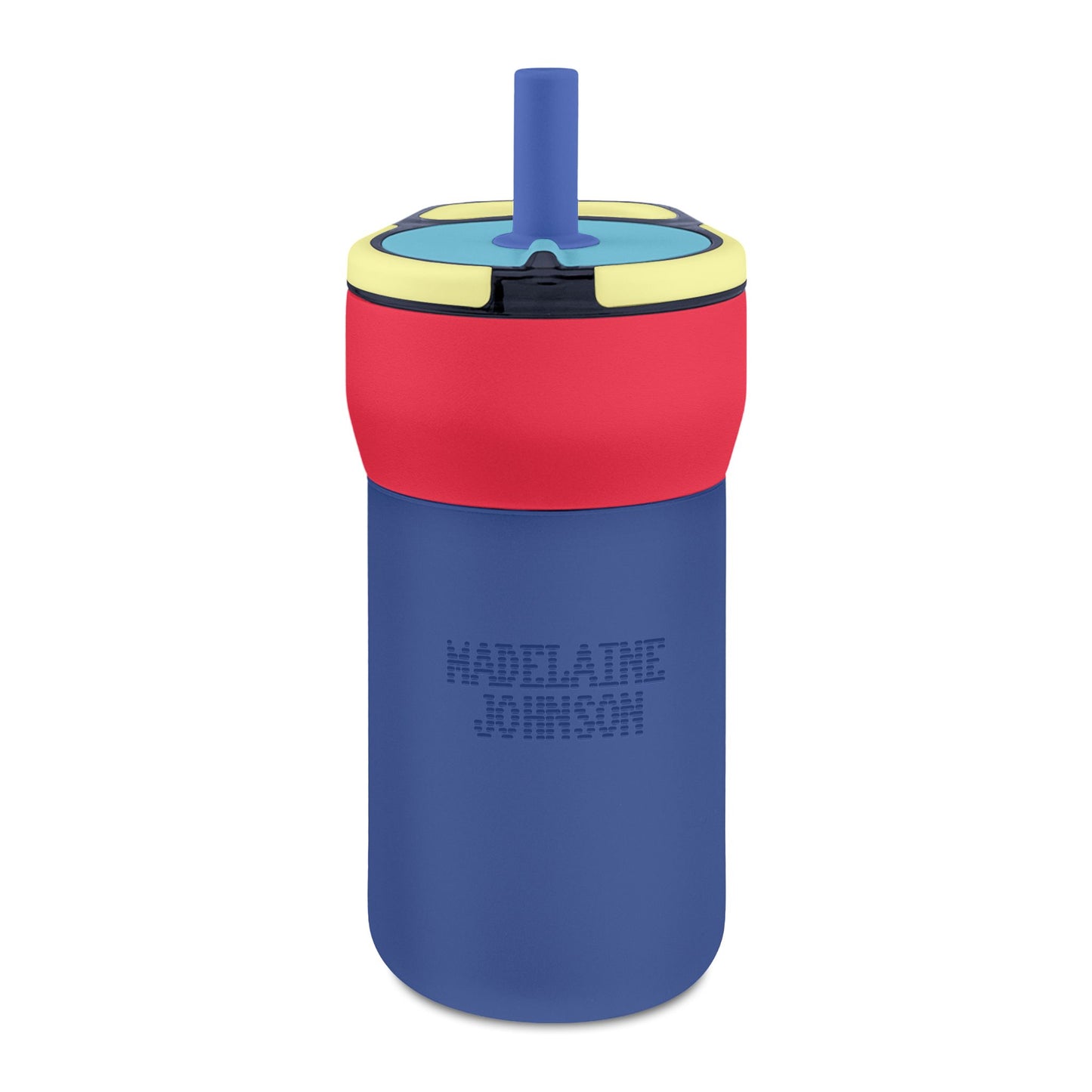Kids 12oz Engraved Leakproof Straw Tumbler — Personalized Insulated Water Bottle