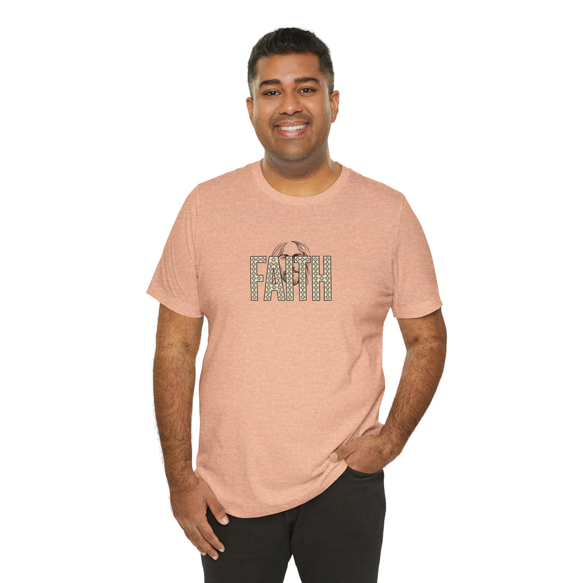 Faith Graphic Tee — Jesus Face Christian T-Shirt