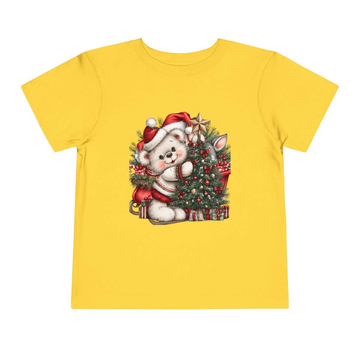 Christmas Toddler Bear Short Sleeve Tee