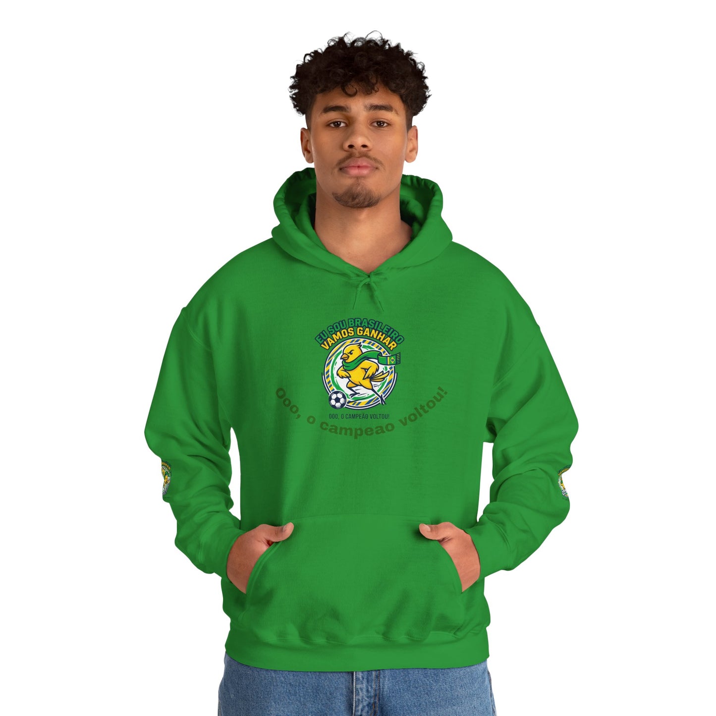 Brazil Retro Soccer Hoodie | national colors, supporters