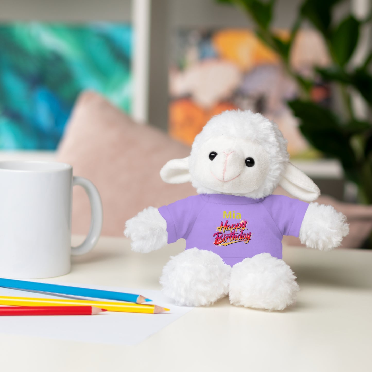 Personalized Birthday Teddy Bear with 'Happy Birthday' Tee