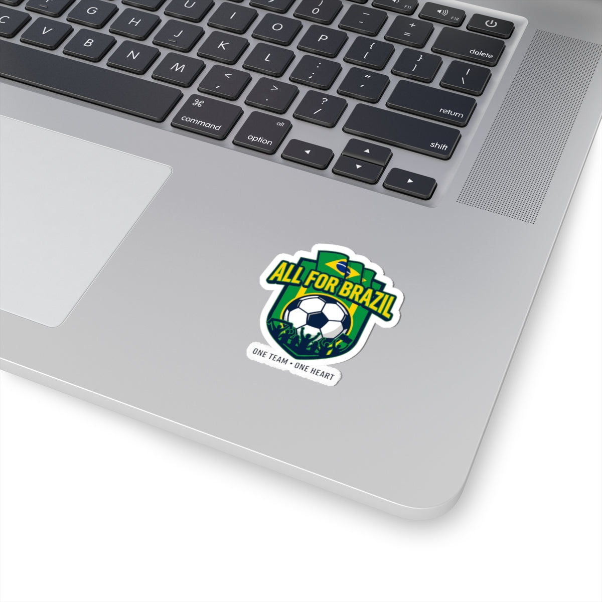 All For Brazil Soccer Crest Kiss-Cut Stickers | country pride, retro soccer
