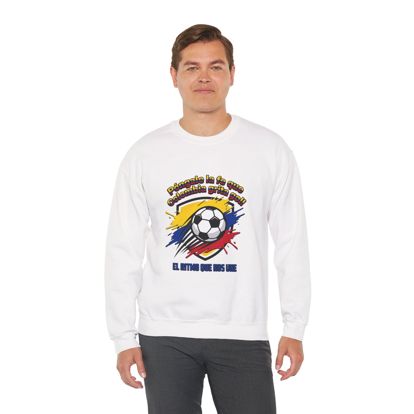 Colombia Pride Soccer Crewneck Sweatshirt | Retro National Colors, Championship Season