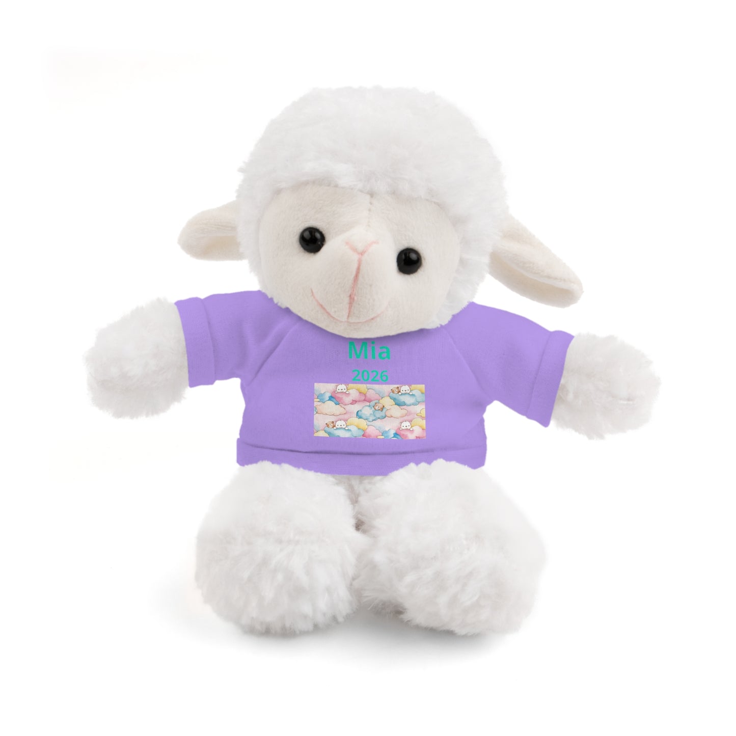 Personalized Plush Bear with Custom Tee — Cute Candy Print & Name