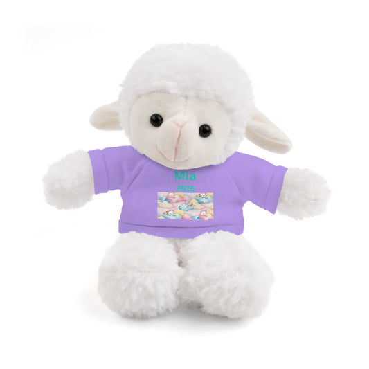Personalized Plush Bear with Custom Tee — Cute Candy Print & Name