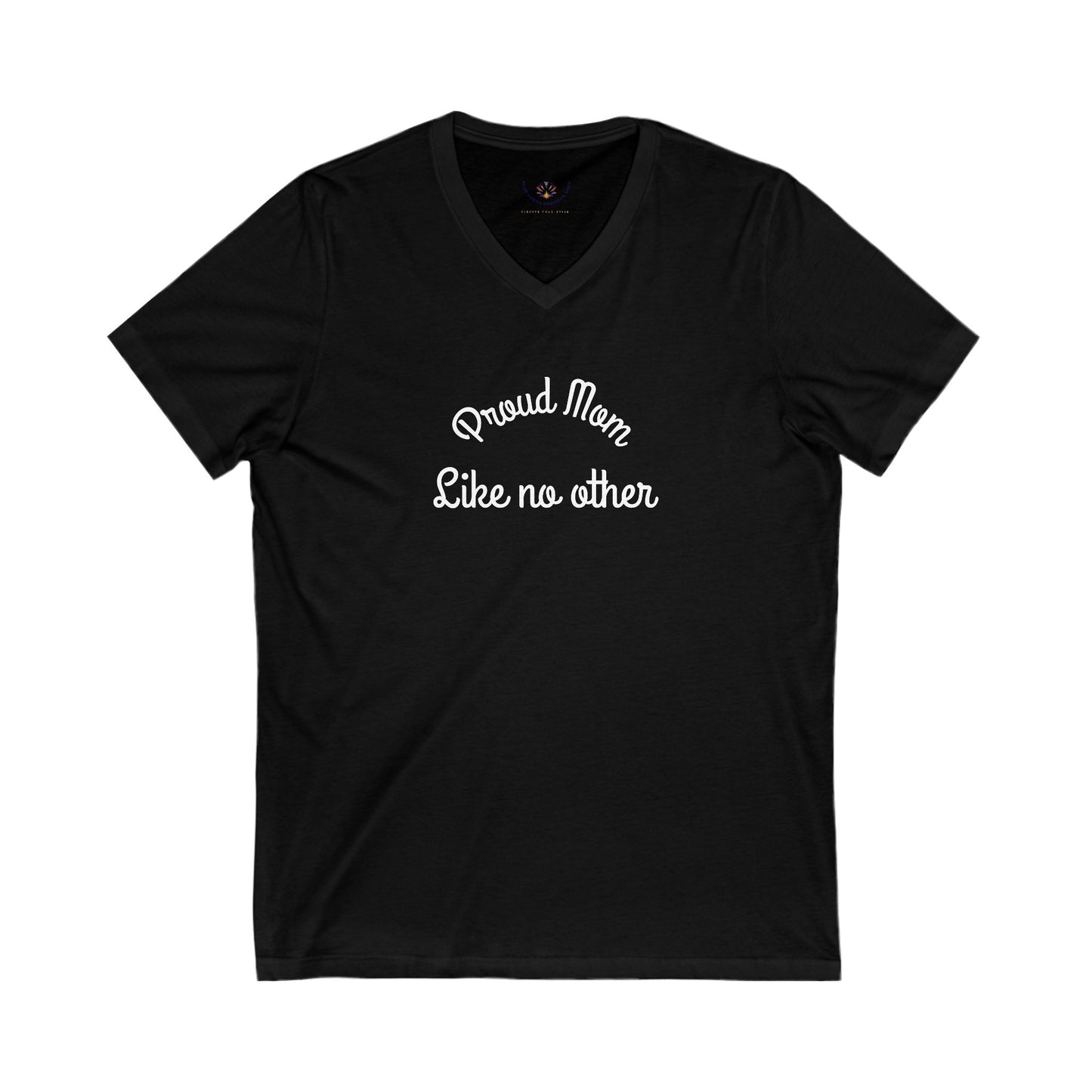 Proud Mom V-Neck Tee, Mother's Day Gift, Casual Wear, Family Celebration, Unisex Graphic T-Shirt
